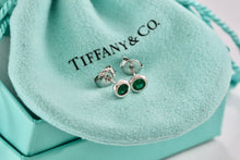 Load image into Gallery viewer, Tiffany &amp; Co. Elsa Peretti Silver Color By The Yard Tsavorite Stud Earrings
