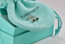 Load image into Gallery viewer, Tiffany &amp; Co. Elsa Peretti Silver Color By The Yard Tsavorite Stud Earrings
