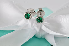 Load image into Gallery viewer, Tiffany &amp; Co. Elsa Peretti Silver Color By The Yard Tsavorite Stud Earrings
