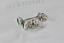 Load image into Gallery viewer, Tiffany &amp; Co. Elsa Peretti Silver Color By The Yard Tsavorite Stud Earrings
