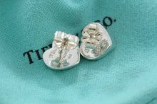 Load image into Gallery viewer, Tiffany &amp; Co. Paloma Picasso Silver Modern Heart Diamond Stud Earrings
