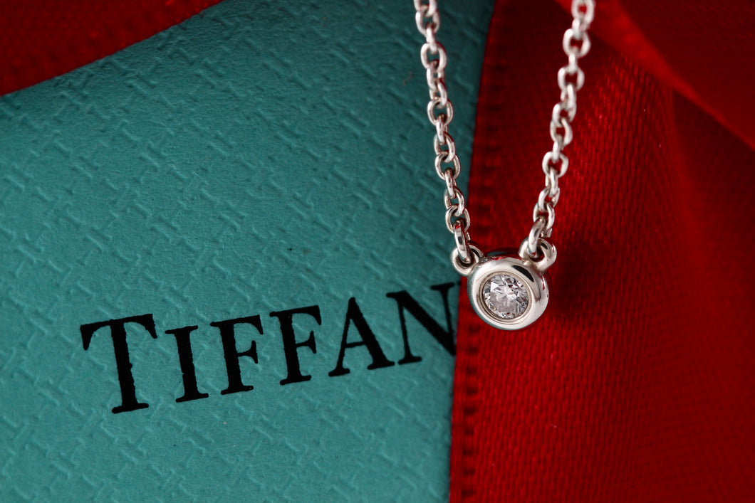 Tiffany & Co. Elsa Peretti Silver Diamonds By The Yard .03ct 16