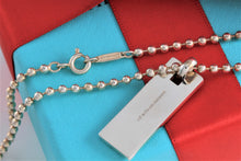 Load image into Gallery viewer, Tiffany &amp; Co. Mens Studded Bar Dog Tag Beaded Chain Necklace GERMANY
