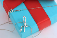 Load image into Gallery viewer, Tiffany &amp; Co. Elsa Peretti Silver Alphabet Letter &quot;H&quot; Pendant Necklace
