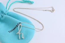 Load image into Gallery viewer, Tiffany &amp; Co. Elsa Peretti Silver Alphabet Letter &quot;H&quot; Pendant Necklace
