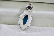 Load image into Gallery viewer, Sterling Silver Faux Turquoise Purple Amethyst Pendant
