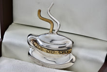 Load image into Gallery viewer, Vintage Mexico Sterling Silver &amp; Copper Hot Coffee Cappuccino Mug Pin Brooch
