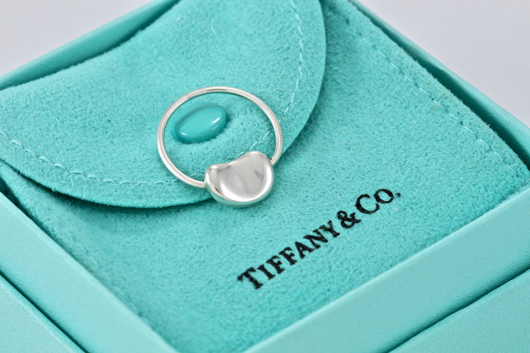 Tiffany & Co. Elsa Peretti Silver Rotating Bean Ring