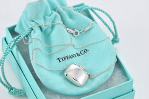 Tiffany & Co. Elsa Peretti Silver Square Bottle Pendant Necklace