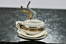 Load image into Gallery viewer, Vintage Mexico Sterling Silver &amp; Copper Hot Coffee Cappuccino Mug Pin Brooch
