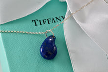 Load image into Gallery viewer, Tiffany &amp; Co. Elsa Peretti Silver Blue Lapis Teardrop Pendant 18&quot; Necklace
