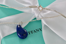 Load image into Gallery viewer, Tiffany &amp; Co. Elsa Peretti Silver Blue Lapis Teardrop Pendant 18&quot; Necklace
