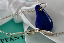 Load image into Gallery viewer, Tiffany &amp; Co. Elsa Peretti Silver Blue Lapis Teardrop Pendant 18&quot; Necklace
