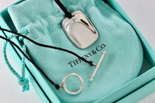 Load image into Gallery viewer, Tiffany &amp; Co. Elsa Peretti Silver Shovel Silk Cord 16&quot; Toggle Necklace
