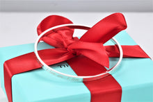 Load image into Gallery viewer, Tiffany &amp; Co. Silver Notes &#39;&#39;I Love You&#39;&#39; Narrow Bangle Medium Bracelet
