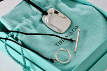 Load image into Gallery viewer, Tiffany &amp; Co. Elsa Peretti Silver Shovel Silk Cord 16&quot; Toggle Necklace
