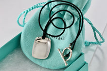 Load image into Gallery viewer, Tiffany &amp; Co. Elsa Peretti Silver Shovel Silk Cord 16&quot; Toggle Necklace
