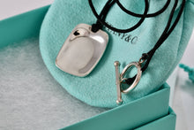 Load image into Gallery viewer, Tiffany &amp; Co. Elsa Peretti Silver Shovel Silk Cord 16&quot; Toggle Necklace
