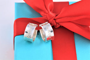 Tiffany & Co. 1837 Silver Wide Hoop Earrings