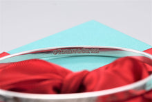 Load image into Gallery viewer, Tiffany &amp; Co. Silver Notes &#39;&#39;I Love You&#39;&#39; Narrow Bangle Medium Bracelet
