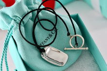 Load image into Gallery viewer, Tiffany &amp; Co. Elsa Peretti Silver Shovel Silk Cord 16&quot; Toggle Necklace
