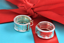 Load image into Gallery viewer, Tiffany &amp; Co. 1837 Silver Wide Hoop Earrings
