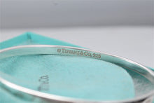Load image into Gallery viewer, Tiffany &amp; Co. Silver Notes &#39;&#39;I Love You&#39;&#39; Narrow Bangle Medium Bracelet
