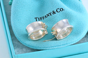 Tiffany & Co. 1837 Silver Wide Hoop Earrings