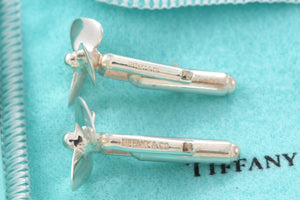 Tiffany & Co. Mens Silver Airplane Boat Propeller Cufflinks