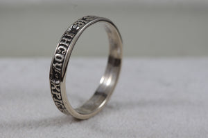 Sterling "kypie ihcoy xpicte eaehcon me" Silver Ring Size 9.5