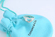 Load image into Gallery viewer, Tiffany &amp; Co. Elsa Peretti Silver Carved Open Heart Ring
