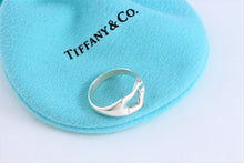 Load image into Gallery viewer, Tiffany &amp; Co. Elsa Peretti Silver Carved Open Heart Ring
