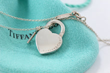 Load image into Gallery viewer, Tiffany &amp; Co. Silver Keyhole Heart Dangle Key Lever Necklace
