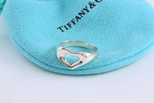 Load image into Gallery viewer, Tiffany &amp; Co. Elsa Peretti Silver Carved Open Heart Ring
