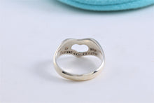 Load image into Gallery viewer, Tiffany &amp; Co. Elsa Peretti Silver Carved Open Heart Ring
