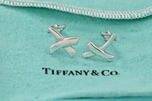 Load image into Gallery viewer, Tiffany &amp; Co. Paloma Picasso Silver X Clip-on Earrings
