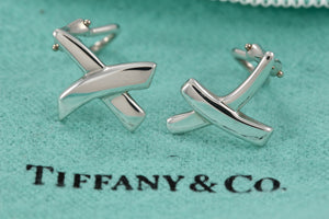 Tiffany & Co. Paloma Picasso Silver X Clip-on Earrings