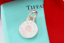 Load image into Gallery viewer, Tiffany &amp; Co. 1837 Silver Pink Enamel Round Charm w/ Clasp

