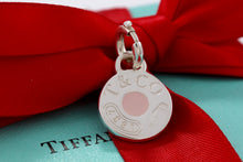 Load image into Gallery viewer, Tiffany &amp; Co. 1837 Silver Pink Enamel Round Charm w/ Clasp
