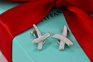 Tiffany & Co. Paloma Picasso Silver X Clip-on Earrings