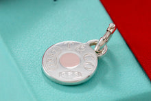 Load image into Gallery viewer, Tiffany &amp; Co. 1837 Silver Pink Enamel Round Charm w/ Clasp
