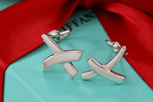 Load image into Gallery viewer, Tiffany &amp; Co. Paloma Picasso Silver X Clip-on Earrings
