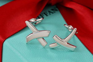 Tiffany & Co. Paloma Picasso Silver X Clip-on Earrings