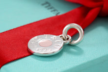 Load image into Gallery viewer, Tiffany &amp; Co. 1837 Silver Pink Enamel Round Charm w/ Clasp

