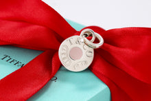Load image into Gallery viewer, Tiffany &amp; Co. 1837 Silver Pink Enamel Round Charm w/ Clasp

