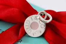 Load image into Gallery viewer, Tiffany &amp; Co. 1837 Silver Pink Enamel Round Charm w/ Clasp

