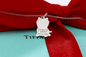 Tiffany & Co. Silver "New" Yorkie Dog Charm Necklace