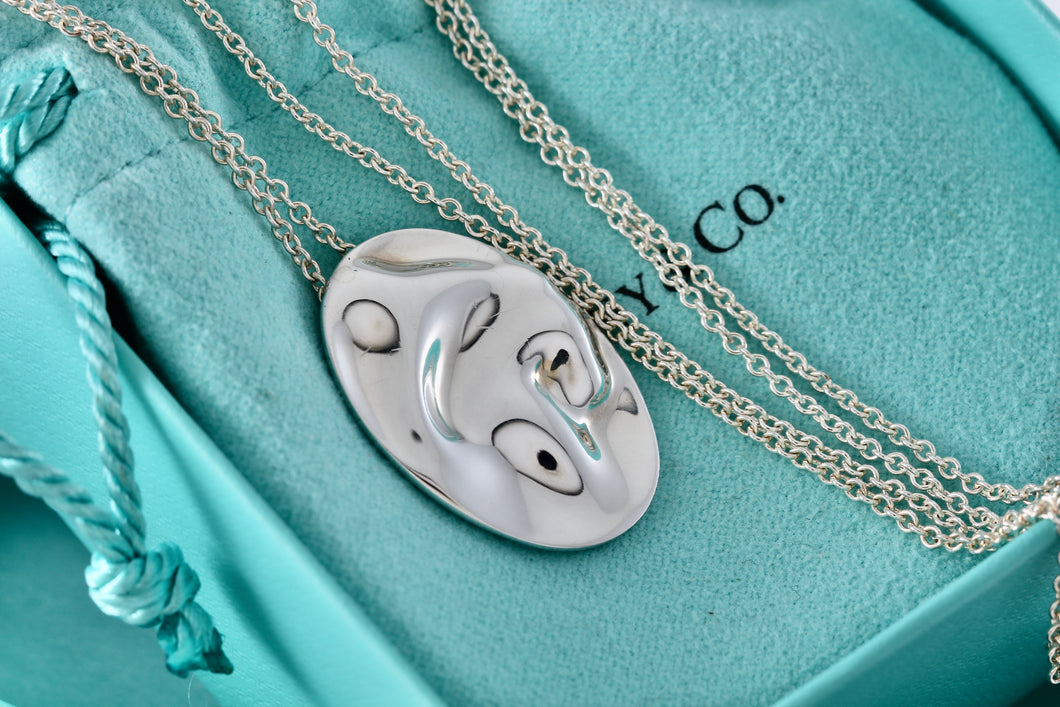 Tiffany & Co. Elsa Peretti Silver Large Leo Zodiac Pendant 24