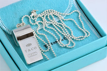 Load image into Gallery viewer, Tiffany &amp; Co. 1837 Silver Whistle Pendant Beaded Chain Necklace
