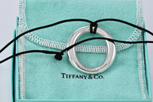 Load image into Gallery viewer, Tiffany &amp; Co. Elsa Peretti Silver Large Sevillana Pendant Silk Cord Necklace
